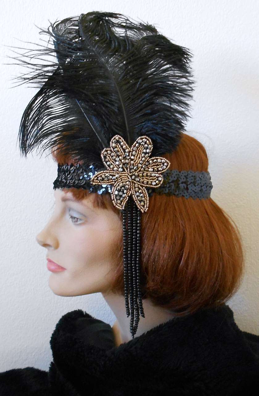 Ostrich feather headband ( HB 5 ) Headbands New Zealand